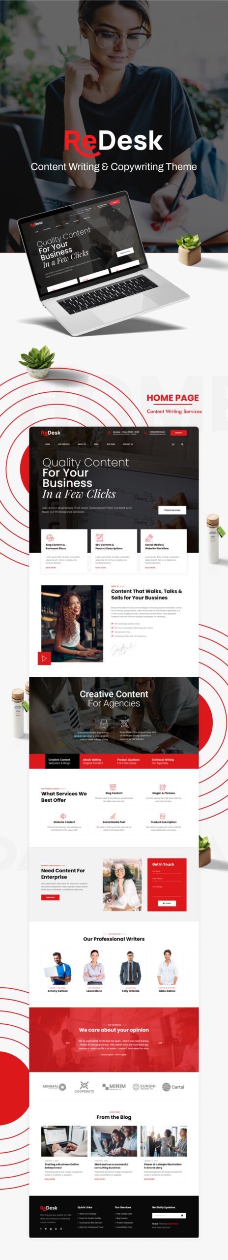 ReDesk Content Writing And Copywriting Theme